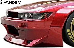 【M's】日産 S13 シルビア 1988-1993 PANDEM フロントバンパー Ver.4 FRP 未塗装 パンデム キット エアロ パーツ 部品 外装 改造 社外品 カスタム ロケバニ ロケットバニー ニッサン NISSAN 13 SILVIA レース ドリフト V4 バージョン4 バンパー 一体型