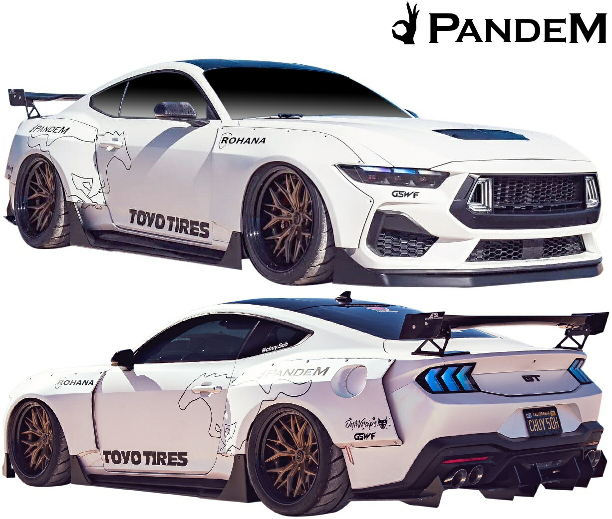 【M's】 フォード S650 マスタング (2023.5-) PANDEM フルキット フルエアロ ワイドボディキット 4点 FRP パンデム セット キット エアロ パーツ 部品 外装 改造 社外 新型 カスタム ドレスアップ オーバーフェンダー ワイドフェンダー ロケットバニー ロケバニ FORD MUSTANG