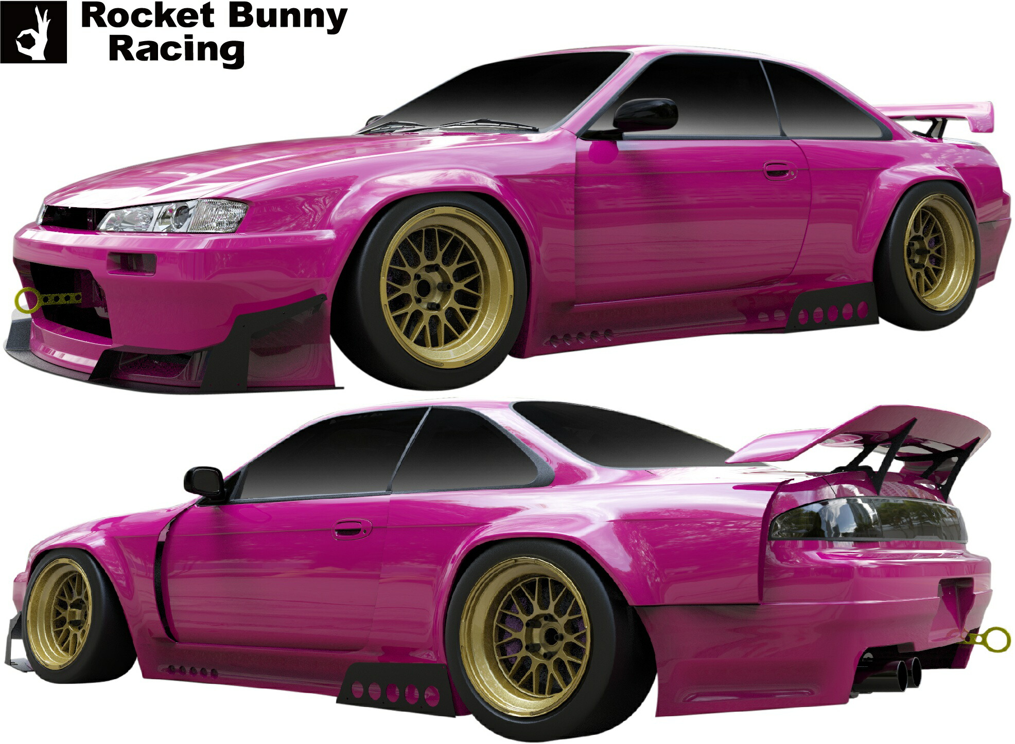 楽天市場】【M's】日産 S13 シルビア (1988y-1993y) Rocket Bunny Ver