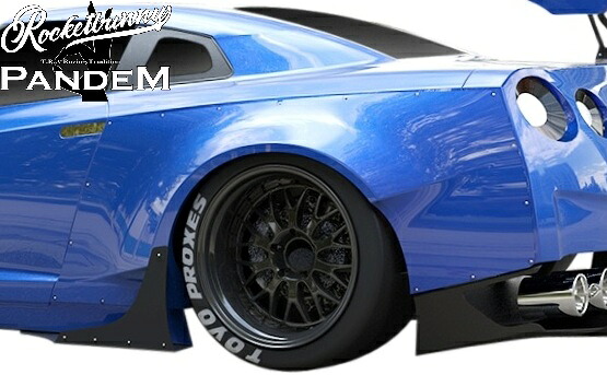 【M's】 日産 R35 GT-R (2007.12-2025.8) PANDEM V1.0 リアフェンダー オーバーフェンダー 左右 (片側+75mm) パンデム Rocket Bunny ロケットバニー ロケバニ TRA京都 エアロ パーツ 部品 外装 社外 カスタム GTR 35GT-R 35GTR V1 Ver1.0 バージョン1.0 ワイドフェンダー|エムズパーツshop 店