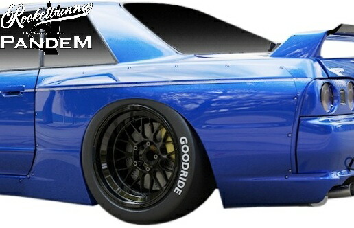 【M's】 R32 スカイライン GT-R (1989.8-1994.12) PANDEM V1.0 リアフェンダー オーバーフェンダー 4pcs 左右 (片側+60mm) パンデム ロケットバニー ロケバニ Rocket Bunny TRA京都 エアロ パーツ 部品 社外 カスタム V1 Ver.1 GTR 32GTR 32GT-R ワイドフェンダー オバフェン