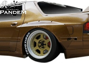 【M's】 マツダ RX-7 RX7 クーペ FC3C (1985.10-1991.12) PANDEM V2 リアフェンダー オーバーフェンダー 左右 (片側+90mmワイド) パンデム ロケットバニー ロケバニ Rocket Bunny TRA京都 エアロ パーツ 部品 外装 社外 カスタム FC V2.0 Ver.2 Ver2.0 ワイドフェンダー