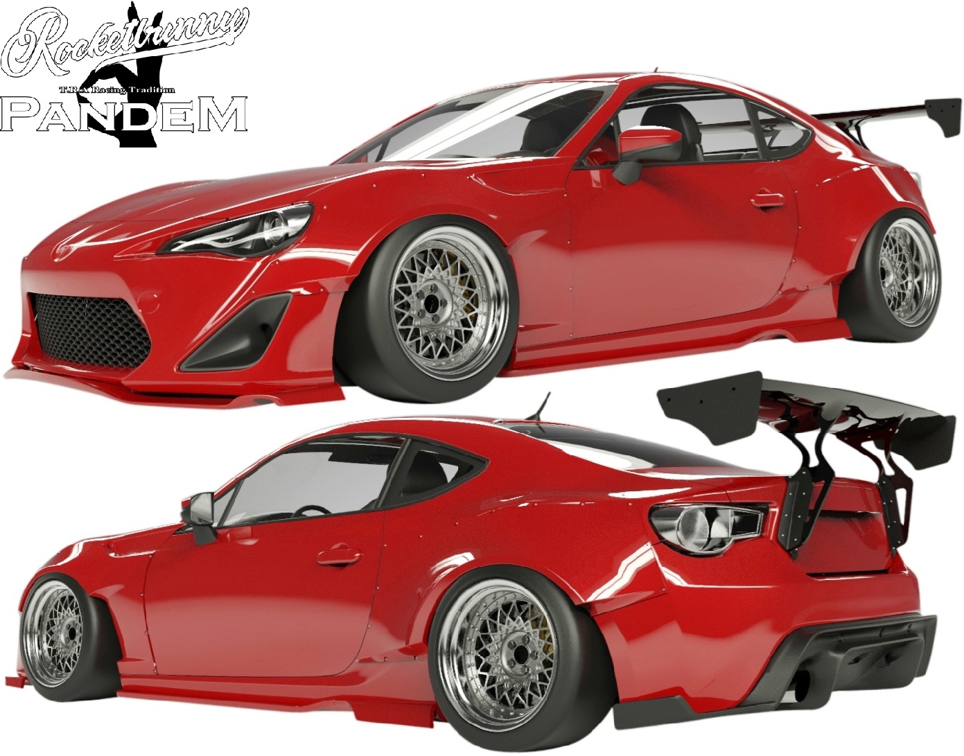 【M's】 トヨタ 86 ZN6 (2012.4-2021.10) PANDEM V1 ワイドボディ エアロキット フルキット フルエアロ 6点 セット パンデム Rocket Bunny ロケットバニー ロケバニ TRA京都 エアロ パーツ 部品 外装 社外 カスタム ボディキット TOYOTA ハチロク Ver.1 Ver1 バージョン1