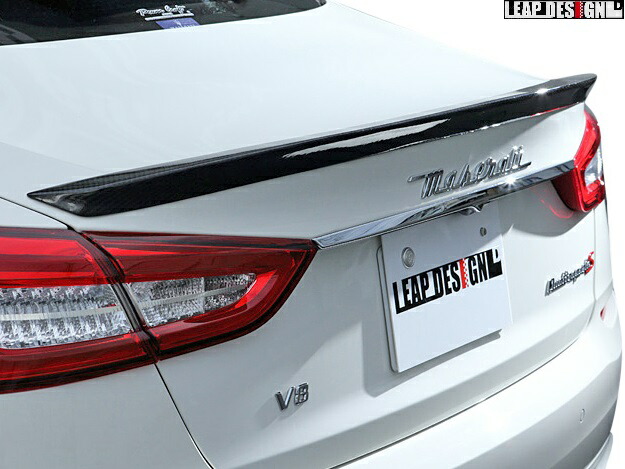 【M's】 マセラティ クアトロポルテ (2013y-) LEAP DESIGN リアスポイラー ／／ CARBON カーボン 未塗装 リープデザイン エアロ パーツ MASERATI Quattroporte カスタム シンプル 外装 改造 クワトロポルテ リヤスポイラー トランクスポイラー トランクウイング リアウイング