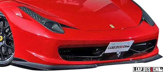 【M's】 フェラーリ 458イタリア (2009y-2015y) LEAP DESIGN フロントスポイラー // カーボン CARBON 未塗装 リープデザイン エアロ パーツ カスタム シンプル 外装 改造 Ferrari 458 458Italia フェラーリ458 リップスポイラー アンダースポイラー|エムズパーツshop 店