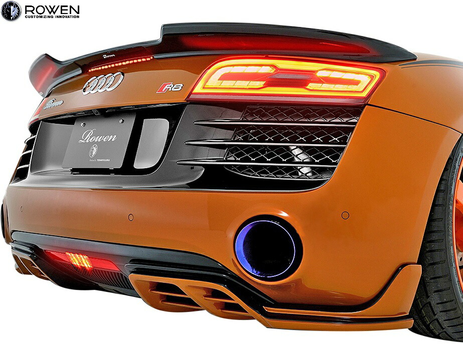 アウディ R8 V8 06 - 12 Lスタイル ワイドリアトランクスポイラー カーボン M\u0027sアウディ R8 LB エアロ リア ウイング ／／ リヤ