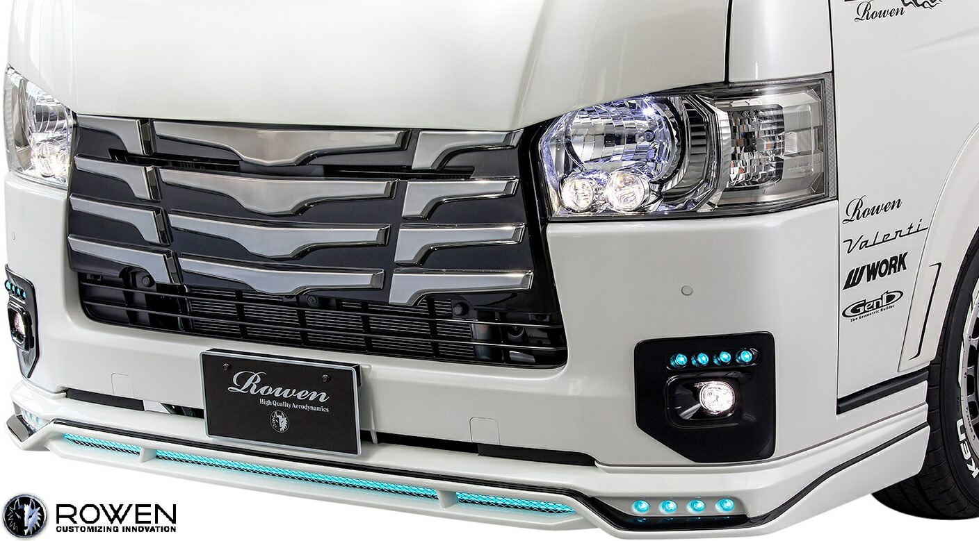 【M’s】 トヨタ 200 ハイエース 7型 ナロー GDH/TRH20# (2022.4-) ROWEN フロントスポイラー ロェン ロウェン エアロ パーツ カスタム エクステリア ドレスアップ 外装 部品 改造 社外 ローウェン ローエン 200系 HIACE 200ハイエース 標準型 ノーマル リップ 1T019A00|エムズパーツshop 店