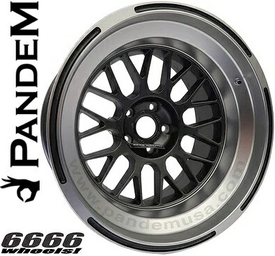 【M’s】 PANDEM 6666ホイール 18インチ 単品 1本 (18×9 +6) 5穴 パンデム パーツ カスタム エクステリア ドレスアップ 改造 外装 外観 社外品 部品 正規 エアロ ワイドボディ レース ドリフト 足回り