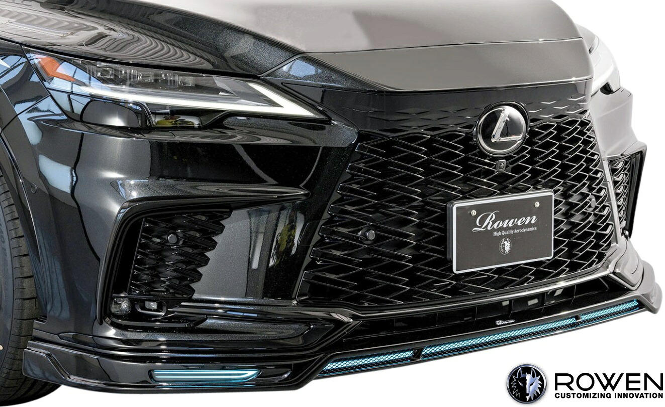 【M’s】 レクサス 10系 RX500h RX350 F-SPORT TALH17 TALA15 (2022.11-) ROWEN フロントスポイラー (LEDブレイド左右付) ロエン ロウェン エアロ パーツ カスタム 改造 外装 部品 新型 現行 LEXUS RX 10RX Fスポーツ F SPORT フロント アンダー リップ スポイラー 1L016A00|エムズパーツshop 店