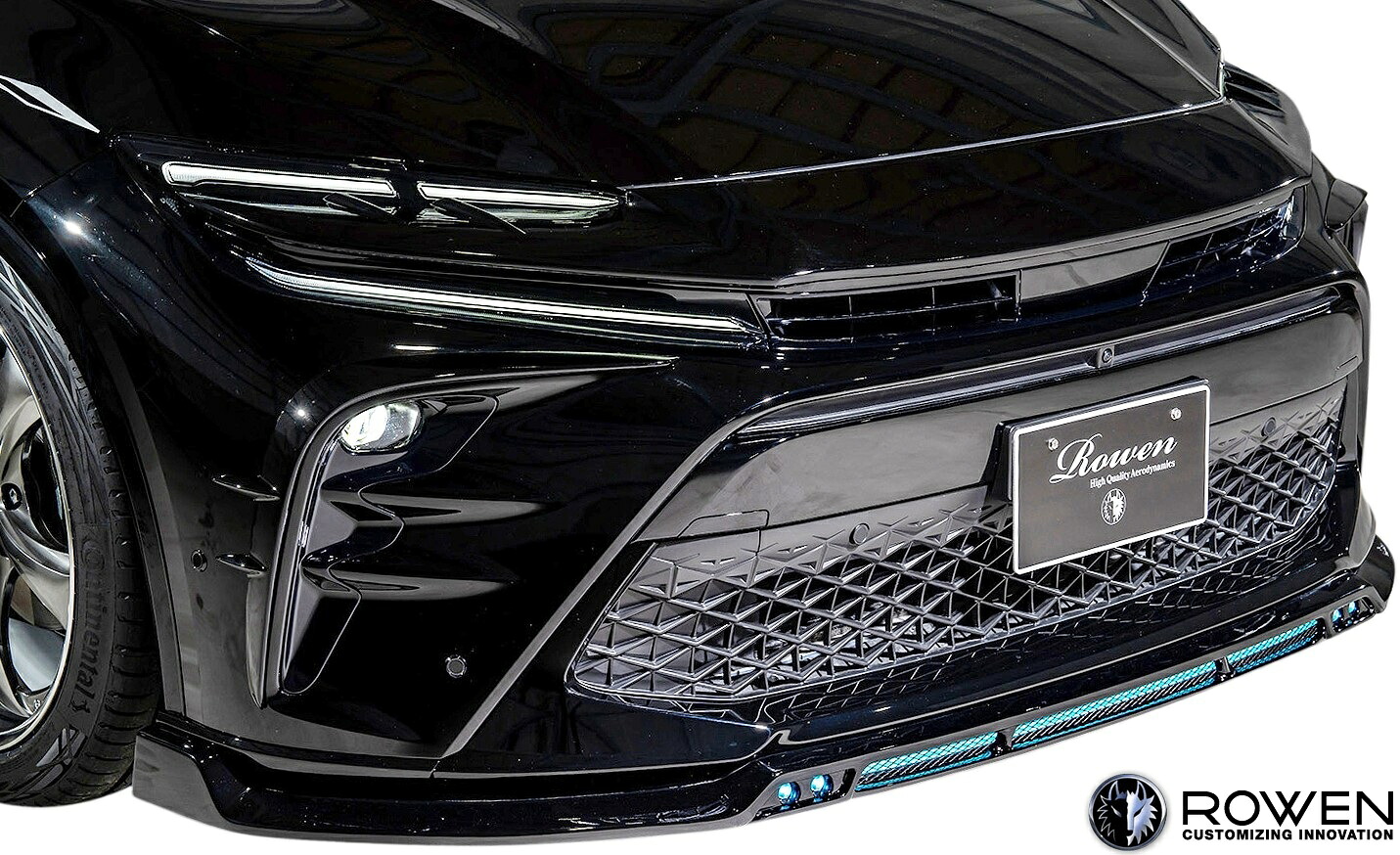 【M's】 トヨタ クラウンスポーツ AZSH36W AZSH37W 前期 (2023.11-) ROWEN フロントスポイラー (LED丸形ランプ付) エアロ パーツ 部品 ロェン ロウェン 外装 新型 現行 社外 カスタム ドレスアップ エクステリア CROWN SPORTS クラウン スポーツ SUV CUV リップ 1T060A00｜エムズパーツshop　店