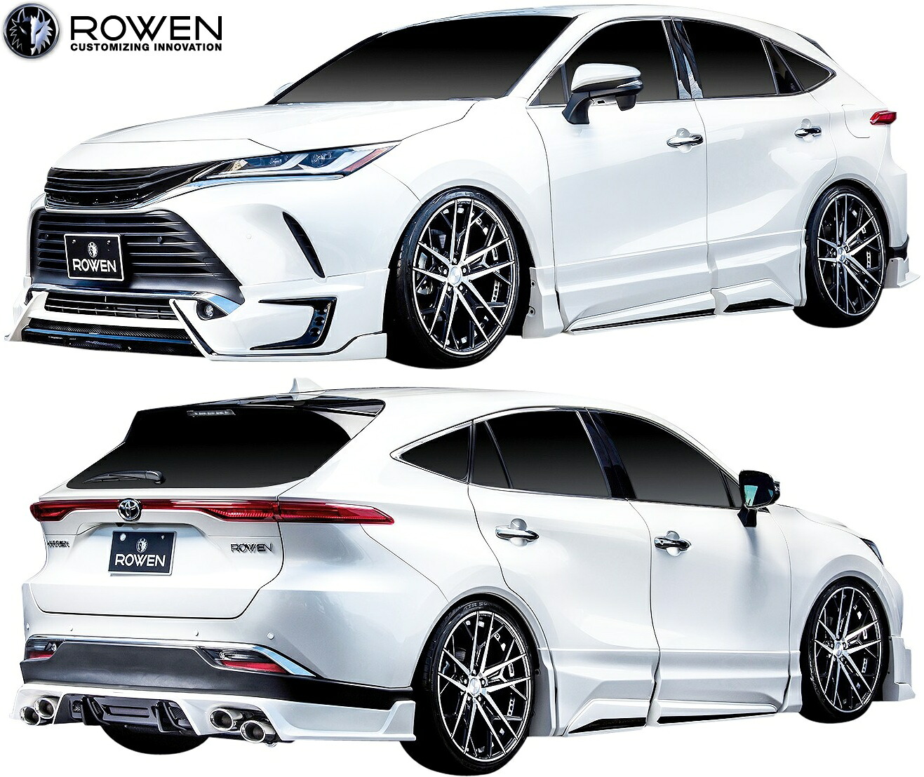 【M's】 80系 ハリアー AXUH MXUA AXUP 前期 (2020.6-) ROWEN フルエアロ フルキット 3点 ロェン ロウェン 狼炎 トミーカイラ エアロ パーツ 部品 改造 外装 新型 現行型 社外品 カスタム ドレスアップ トヨタ 80ハリアー 80 ハリアー HARRIER 1T043A00 1T043J00 1T043P00