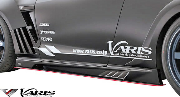 【M's】 日産 R35 GT-R (2014Ver.) VARIS サイドステップ 左右 CARBON カーボン ‘14 Ver. バリス ヴァリス エアロ パーツ カスタム ドレスアップ 外装 エクステリア 改造 NISSAN ニッサン スカイライン GTR G-TR サイドスカート サイドスポイラー VANI-076