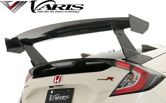 【M’s】 ホンダ FK8 シビック タイプR (2015y-2021y) VARIS ワイドボディ ストリートII GTウイング 1580mm カーボン+ CARBON+ バリス ヴァリス エアロ パーツ カスタム 外装 部品 改造 社外 正規 レース サーキット 競技 ドリフト HONDA CIVIC TYPE-R WIDE BODY VAHO-047