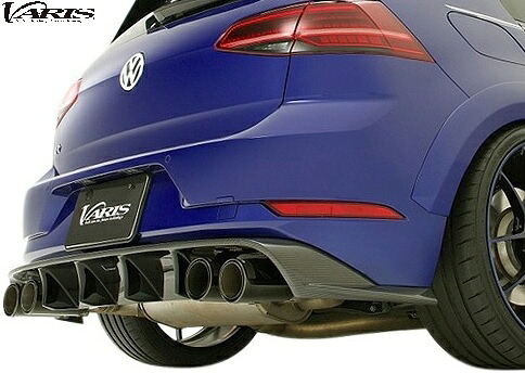 【M's】 VW ゴルフ7.5R (2014.2- 2021.6) VARIS 7.5R専用 リアアンダーディフューザー FRP CARBON+ カーボン バリス ヴァリス エアロ パーツ 部品 外装 社外 カスタム ドレスアップ フォルクスワーゲン ゴルフ GOLF VII リアディフューザー リヤ ディフューザー VAW-013C｜エムズパーツshop　店