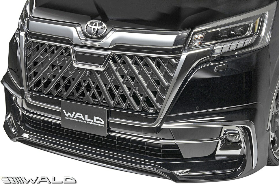 【M's】 トヨタ グランエース (R1.12-) WALD EXECUTIVE LINE フロントスポイラー ／／ ABS 未塗装 ヴァルド バルド エアロ パーツ カスタム シンプル ドレスアップ 改造 外装 エクステリア TOYOTA GRANACE 新型 現行型 リップスポイラー