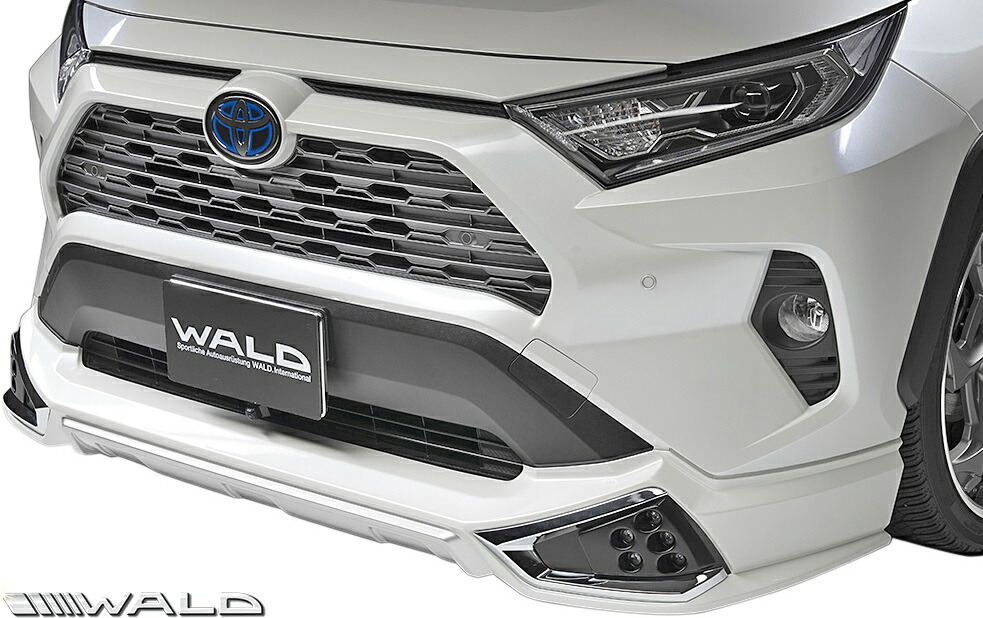 【M's】 トヨタ RAV4 G/X 前期 ( R1.4- ) WALD SPORTS LINE フロントスポイラー // ABS 未塗装 ヴァルド バルド エアロ パーツ 外装 改造 カスタム TOYOTA ラヴ4 ラブ4 ラヴフォー ラブフォー 新型 現行型 現行モデル リップスポイラー フロントアンダースポイラー|エムズパーツshop 店
