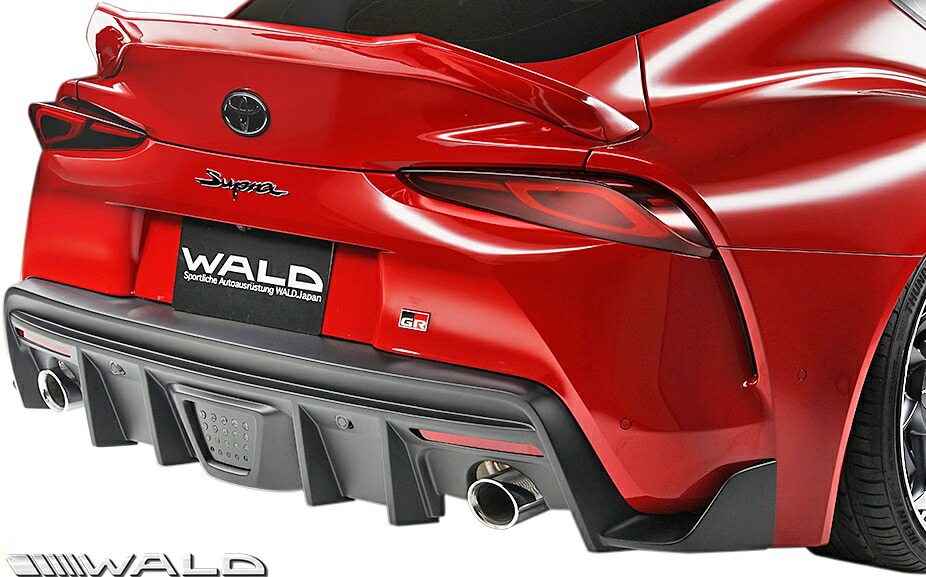 【M's】 トヨタ GR スープラ RZ/SZ-R/SZ 前期 (R.01.05-) WALD SPORTS LINE リアディフューザー ／／ ヴァルド バルド FRP 未塗装 エアロ パーツ カスタム シンプル 外装 GRスープラ TOYOTA SUPRA DB42 DB82 新型 現行型 現行モデル ディフューザー リヤディフューザー