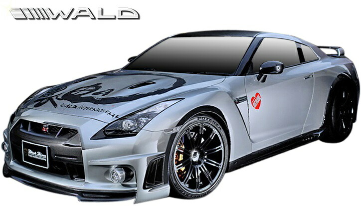 【M's】日産R35GT-R(H19.12-H22.10)WALDSPORTSLINEBLACKBISONEDITIONフルエアロ6点//FRP未塗装ヴァルドバルドエアロパーツセットフルキットエアロキットボディキットカスタム社外品部品外装正規NISSANニッサンスカイラインGTRG-TR