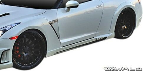 【M's】日産R35GT-R(H19.12-H22.10)WALDSPORTSLINEBLACKBISONEDITIONフルエアロ6点//FRP未塗装ヴァルドバルドエアロパーツセットフルキットエアロキットボディキットカスタム社外品部品外装正規NISSANニッサンスカイラインGTRG-TR