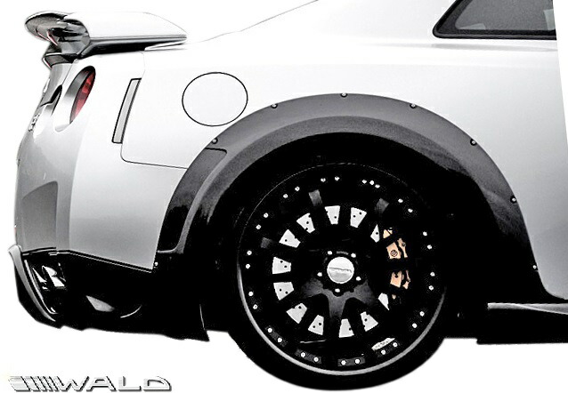 【M's】日産R35GT-R(H19.12-H22.10)WALDSPORTSLINEBLACKBISONEDITIONフルエアロ6点//FRP未塗装ヴァルドバルドエアロパーツセットフルキットエアロキットボディキットカスタム社外品部品外装正規NISSANニッサンスカイラインGTRG-TR