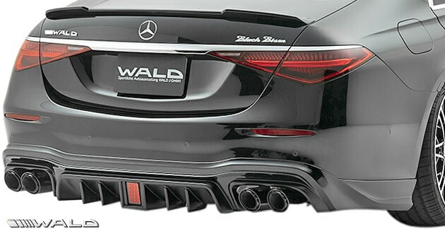 【M's】 W223 ベンツ Sクラス S500 ロング AMGライン用 前期 (2021y-) WALD SPORTS LINE BLACK BISON EDITION リアスカート ／／ ヴァルド バルド ブラックバイソン エアロ パーツ カスタム 外装 部品 社外 正規 AMG LINE LONG 新型 現行型 リヤ アンダー スポイラー