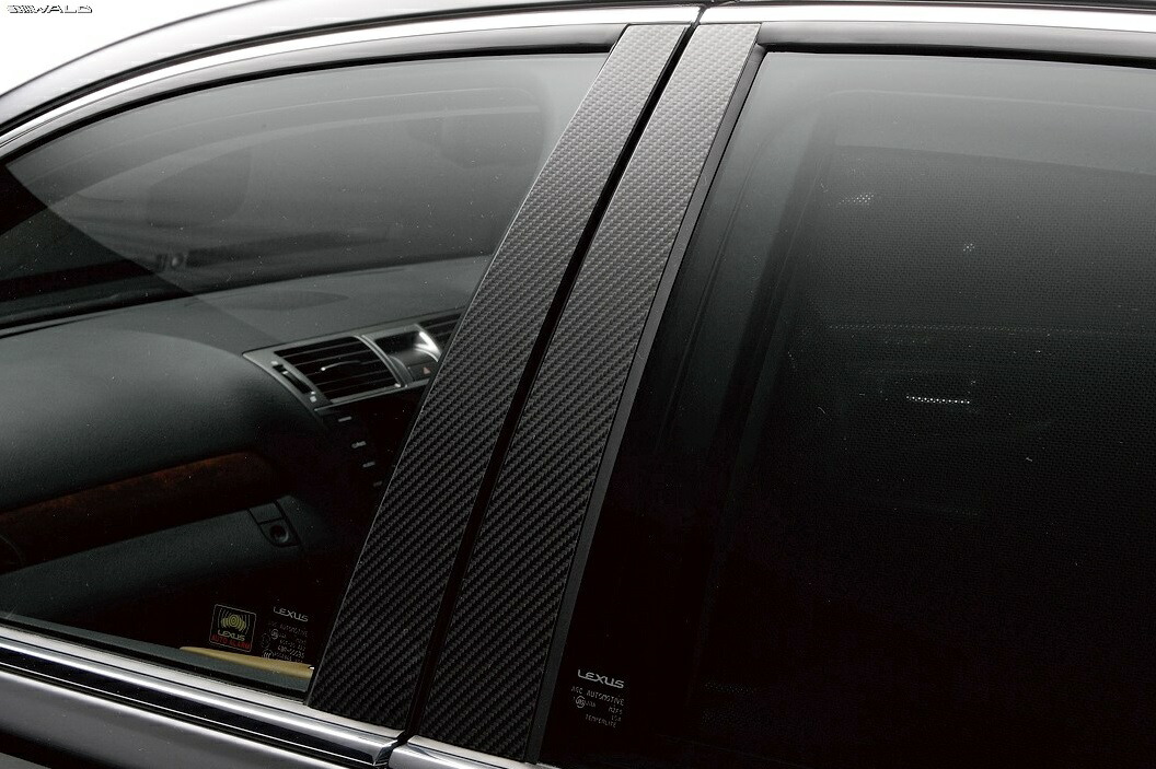 【M’s】 レクサス 40系 LS 前期 LS460 LS460L LS600h LS600hL (H18.9-H21.9) WALD EXECUTIVE LINE V1 カーボンピラーパネル ／／ ヴァルド バルド エアロ パーツ カスタム 外装 部品 改造 社外 正規 LEXUS 40LS USF40 USF41 UVF45 UVF46 エルエス ショート ロング
