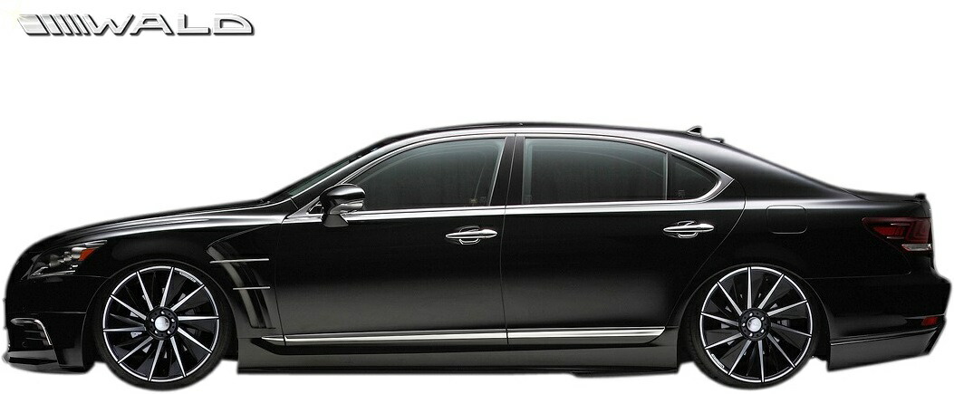 【M’s】 レクサス 40系 LS 後期 LS460L LS600hL ロング用 (H24.10-H29.10) WALD EXECUTIVE LINE サイドステップ 左右 ／／ ABS ヴァルド バルド エアロ パーツ カスタム 外装 部品 社外 改造 正規 LEXUS 40LS 40 エルエス USF41 UVF46 サイドスポイラー サイドスカート LONG