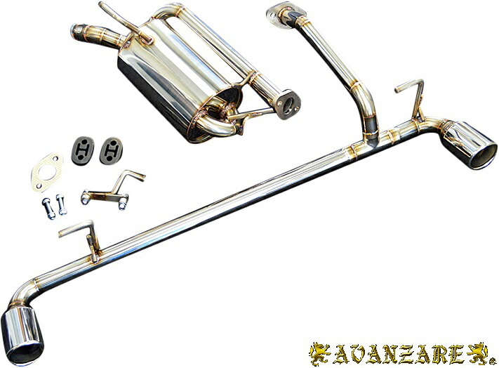 【M's】 スズキ ハスラー MR52S MR92S (2020y-) 4X4 AVANZARE エキゾースト リアマフラー (左右W出し) アヴァンツァーレ エアロ セット パーツ 社外 外装 カスタム ドレスアップ ツーバイフォー アバンツアーレ MR SUZUKI HUSTLER リヤ マフラー