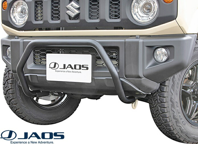 【M's】 スズキ JB64W ジムニー (2018.07-) JAOS フロントブッシュバー ／／ ジャオス JB64 JIMNY 64ジムニー フロントガード ガードパイプ パイプガード B182513BK