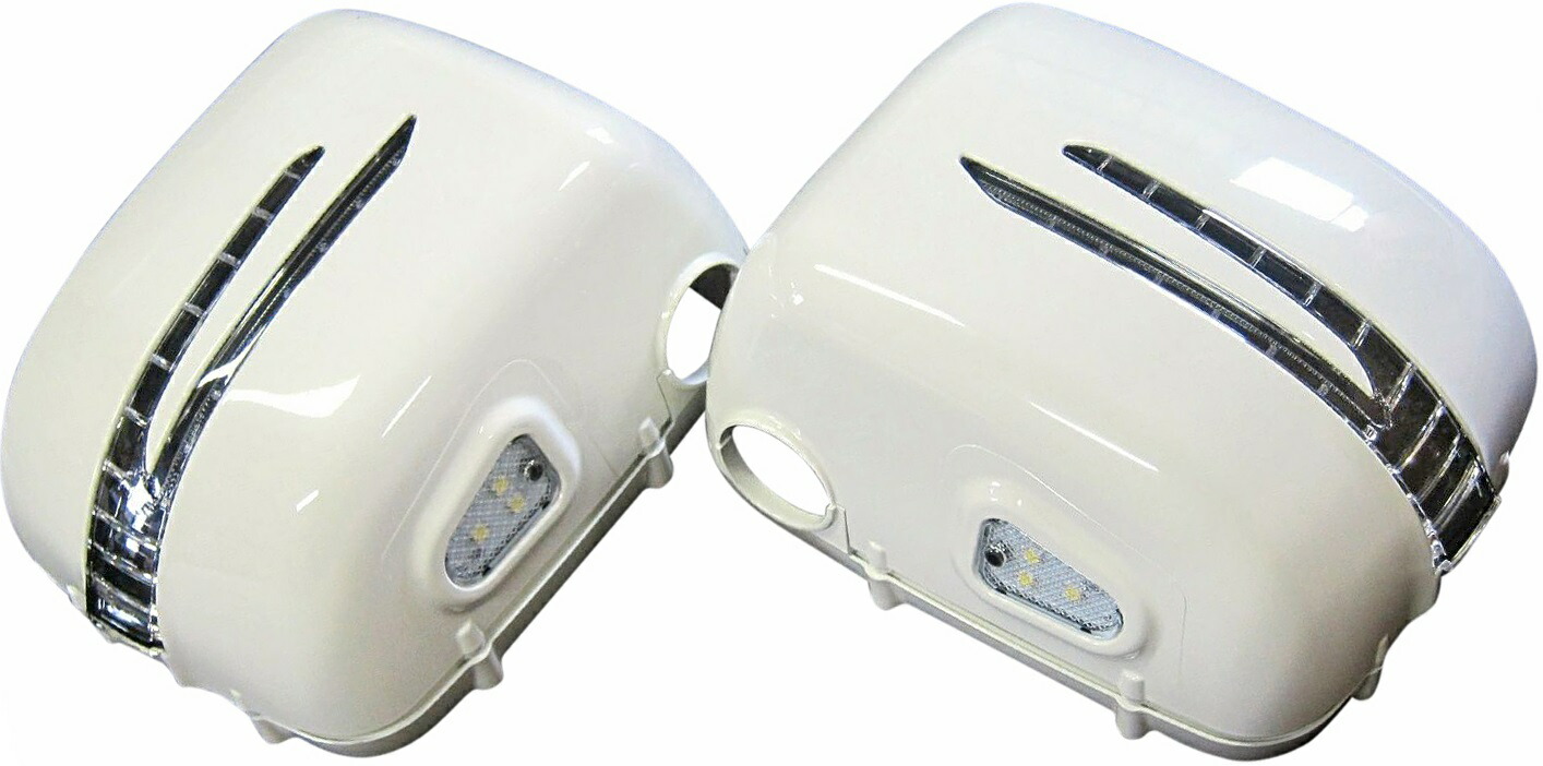 【M's】 W463 ベンツ Gクラス 前期用 (-2001) LED ウインカー付 アロースタイル ドアミラー カバー 左右 (960 アラバスターホワイト) 社外品 パーツ メルセデス ゲレンデ G320 G500 カニ爪 ホワイト 白 後期仕様 後期ルック 後期スタイル 3214
