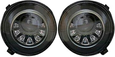 【M's】 W463 ベンツ AMG Gクラス (2007y-2018y) 社外品 バイキセノン車用 7連 LED付 ヘッドライトケース 左右 (インナーブラック) エアロ パーツ カスタム ドレスアップ 外装 改造 エクステリア メルセデス BENZ ゲレンデ G320 G500 G36 G55 7LED 7-LED 3465