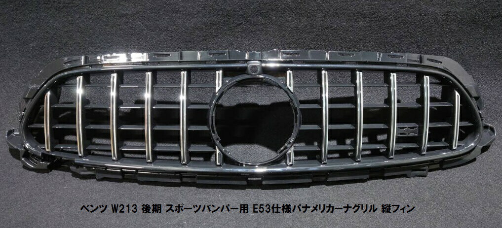 【M's】 ベンツ Eクラス W213 後期 2021y- スポーツバンパー用 パナメリカーナグリル 縦フィン GTR E53仕様 4578 GTR仕様グリル 社外品 MERCEDES BENZ E200 E220 E300 E350 E450 Sports