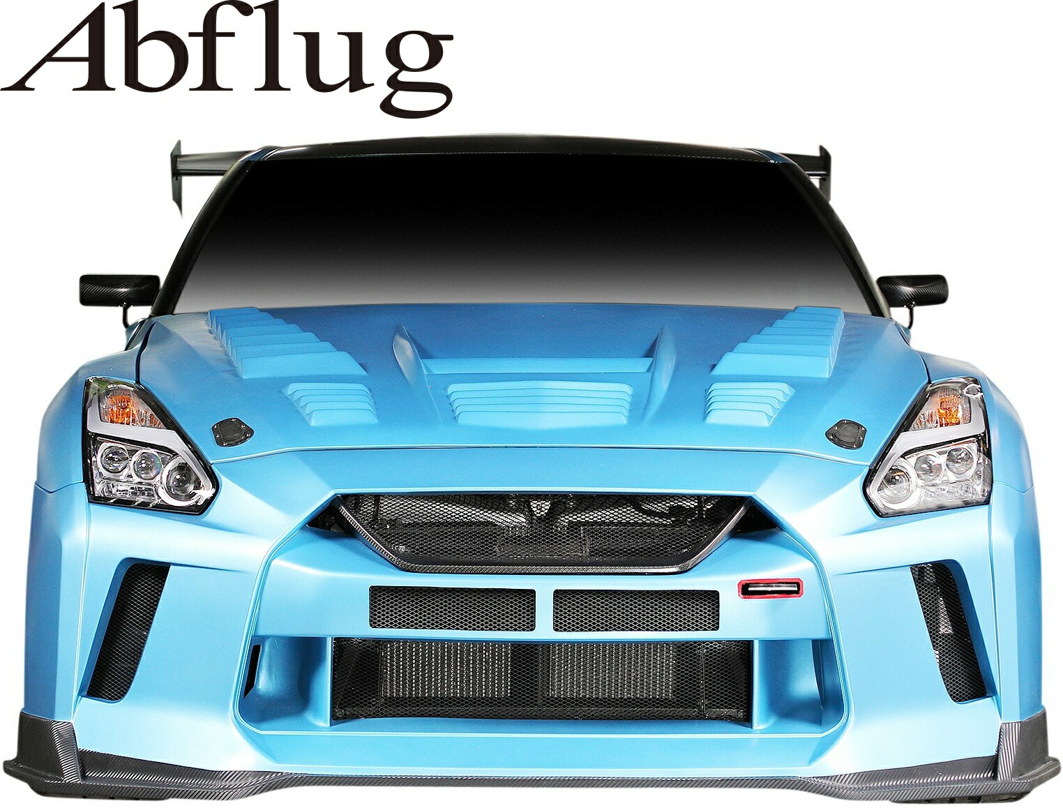【M's】 日産 R35 GT-R 前期 中期 (2007-2016) Abflug 後期ルック フロントバンパー ver.MAD Type-R FG set FRP CARBON アブフラッグ エアロ パーツ 部品 改造 外装 社外 カスタム 後期スタイル 後期仕様 後期LOOK バンパー GTR 35GT-R 35GTR R35GT-R R35GTR ABF20141110006|エムズパーツshop 店