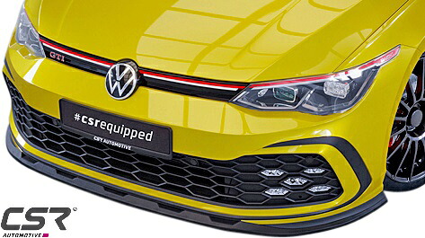 【M’s】 VW ゴルフ8 GOLF8 GTI R-Line 前期 (2019y-) CSR フロントリップスポイラー (グロスブラック) ABS シーエスアール エアロ パーツ カスタム ドレスアップ 社外品 部品 改造 外装 正規 本物 人気 フォルクスワーゲン Rライン フロントスポイラー 000954 CSL429G