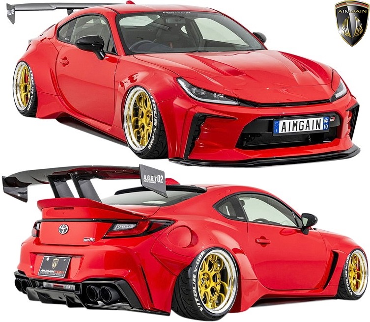 【M’s】 GR86 ZN8 RC SZ RZ (2021y-) AIMGAIN GT-S ワイドフェンダーバージョン フルキット 9点 FRP エイムゲイン エアロ パーツ フルエアロ キット セット ワイドボディ オーバーフェンダー ワイド カスタム 改造 外装 社外品 部品 新型 現行型 GTS ジーアールハチロク