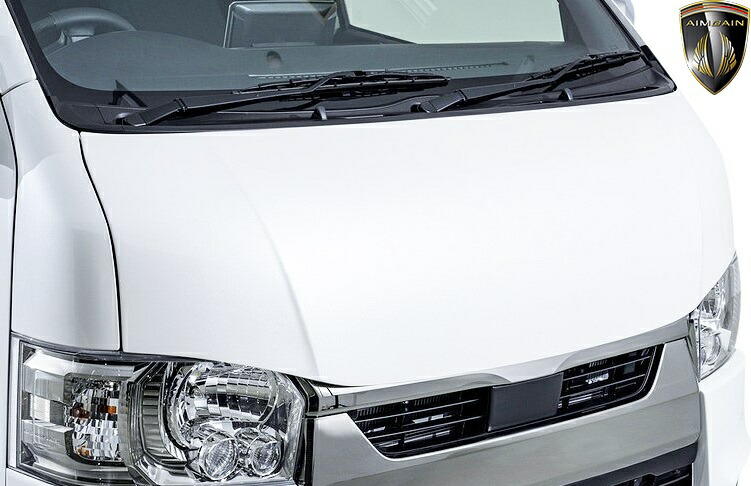 【M’s】 200系 ハイエース 4型 5型 6型 7型 ナロー 標準型 (2013.12-) AIMGAIN 純VIP EXE バットフェイスボンネット エイムゲイン エイムガイン エアロ パーツ カスタム ドレスアップ 改造 外装 社外 部品 トヨタ TOYOTA 200ハイエース 200 HIACE ボンネット フード