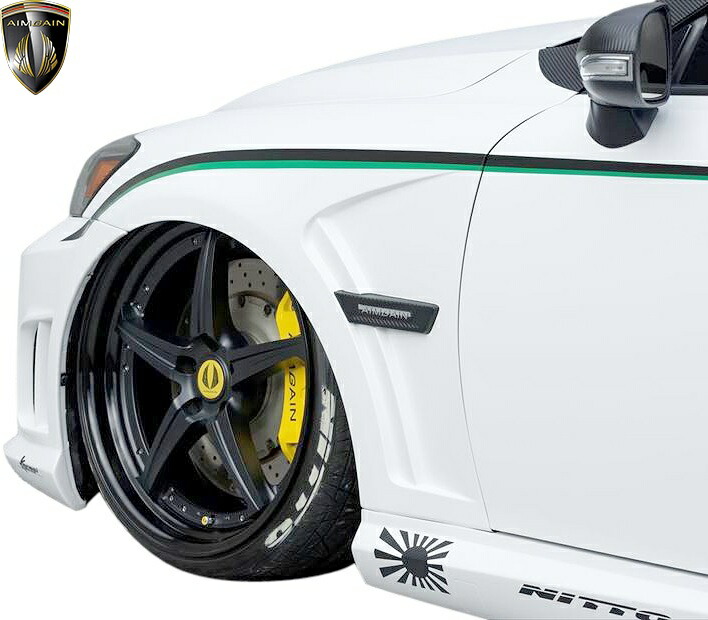 【M's】 レクサス 20系 IS-C コンバーチブル IS250C IS350C (2009.5-2014.5) AIMGAIN 純VIP SPORT TUNING STYLE フロントフェンダーダクト 左右 FRP エイムゲイン エアロ パーツ 部品 外装 改造 社外品 カスタム エイムガイン LEXUS 20IS IS C カブリオレ GSE20 GSE21｜エムズパーツshop　店