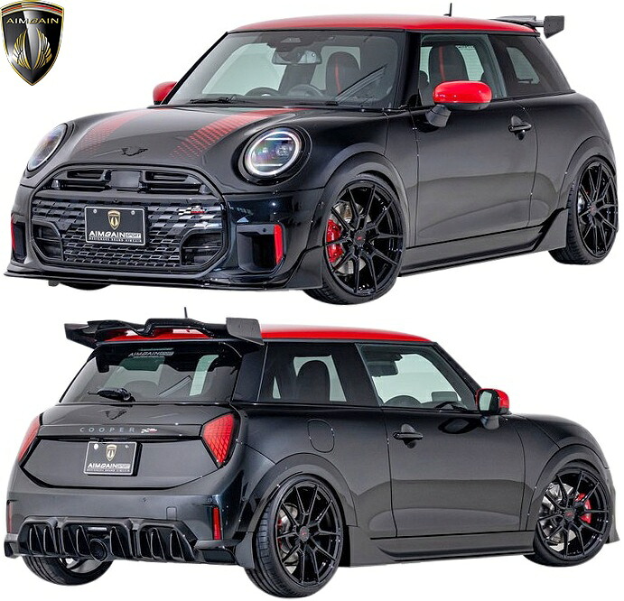 【M's】 F66 BMW ミニ ジョンクーパーワークス JCW 3ドア (2024.10-) AIMGAIN SPORT フルキット フルエアロ 3点 エイムゲイン スポーツ 社外 エアロ パーツ 部品 外装 改造 新型 現行 カスタム ドレスアップ エアロキット ジョン・クーパー・ワークス MINI AGF6604S AGF6604