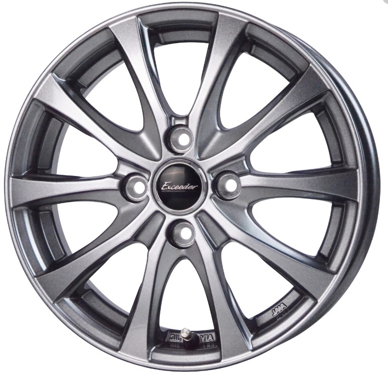 S*★様 Exceeder 14インチ ホイール ダークグレー 楽天市場】【M's】 エクシーダー E07 4本セット ダークシルバー DS 13