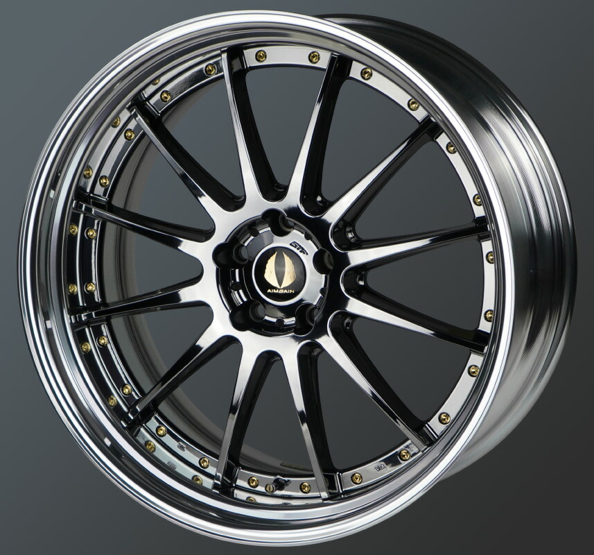 【M's】 AIMGAIN GTF ホイール 4本セット SBC 22インチ 12.0J 5穴 オーダーインセット エイムゲイン アルミホイール 2piece P.C.D 114・112・120 インセット 80～-39 / 65～-54 リム深さ 56～174mm ハブ径 75.0Φ エスビーシー 2ピース 22 x 12j
