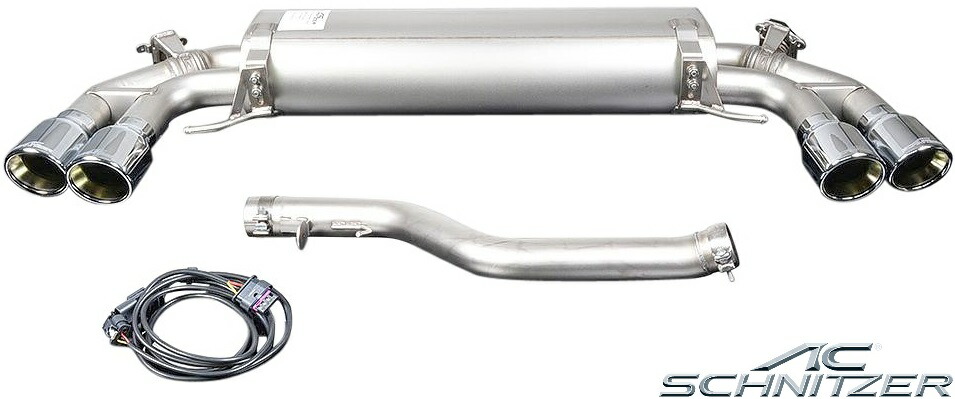 【M&rsquo;s】 G22 BMW 420i 4シリーズ クーペ (2020y-) AC SCHNITZER 左右4本出し リアマフラー (スポーツテール) 正規 ACシュニッツァー 社外 外装 エアロ パーツ 部品 改造 2ドア スポーツ エキゾースト マフラー オーバル ビーエムダブリュー TUV認証 eマーク 新型 1812322122｜エムズパーツshop　店
