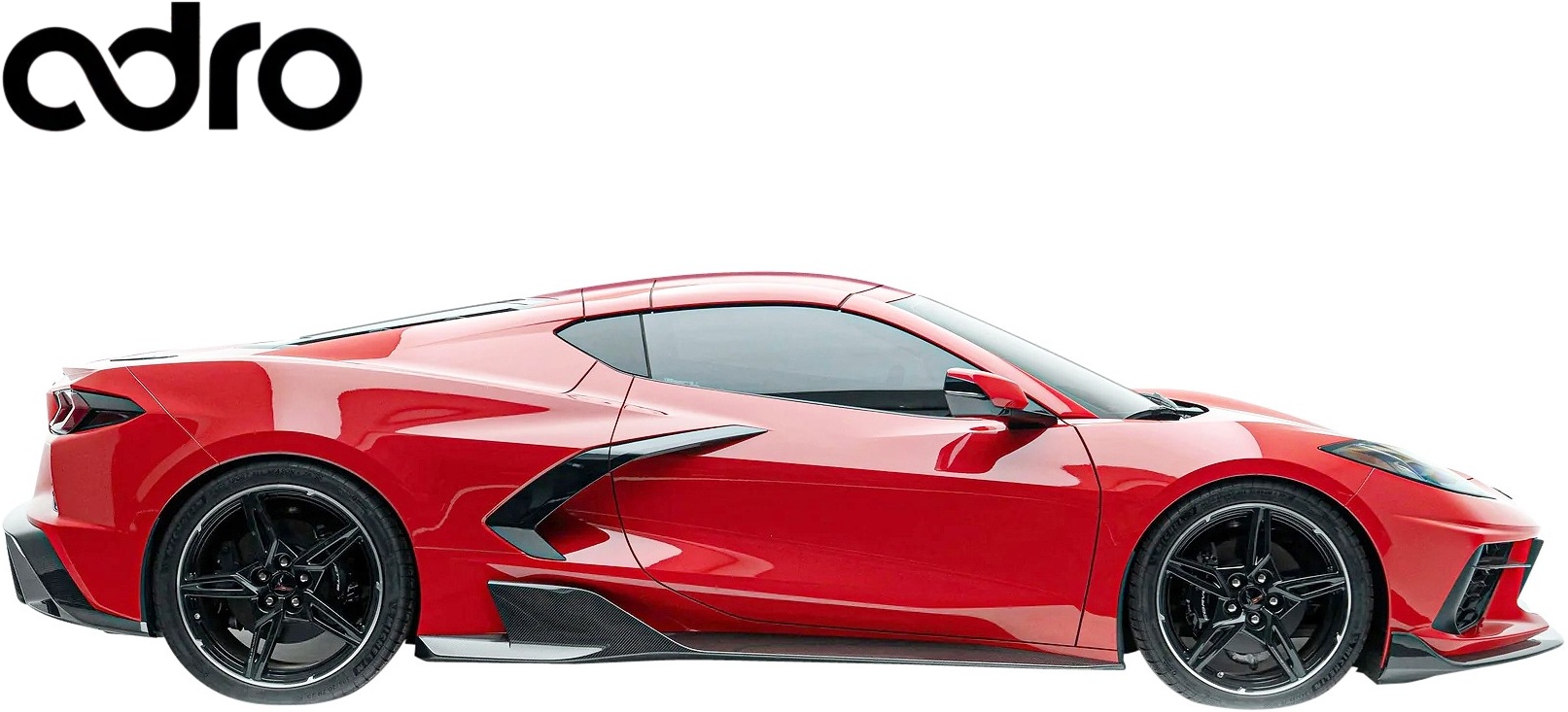 【M's】 シボレー C8 コルベット (2020y-) adro サイドスカート 左右 CARBON カーボン エイドロ アドロ エアロ 社外 パーツ 部品 外装 改造 新型 現行 正規 本物 ブランド チューナー カスタム C8コルベットサイドステップ サイドスポイラー CHEVROLET CORVETTE A13A10-1401|エムズパーツshop 店