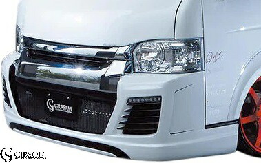 【M’s】 200系 ハイエース 4型 5型 6型 7型 ワイドミドル 用 (2013.11-) GIBSON GRAFAM Duo フロントバンパースポイラー FRP グラファム デュオ エアロ パーツ カスタム 外装 部品 改造 社外 正規 トヨタ HIACE 200ハイエース ワイドボディ バンパー ギブソン ハイエース 95,139円