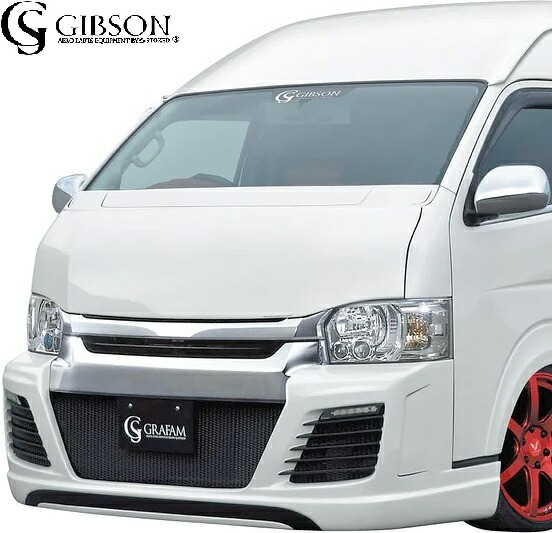 【M’s】 200系 ハイエース 4型 5型 6型 7型 ワイドスーパーロング 用 (2013.11-) GIBSON GRAFAM Duo フロントバンパースポイラー FRP グラファム デュオ エアロ パーツ カスタム 外装 部品 改造 社外 正規 トヨタ HIACE 200ハイエース ワイド バンパー ギブソン ハイエース 95,139円