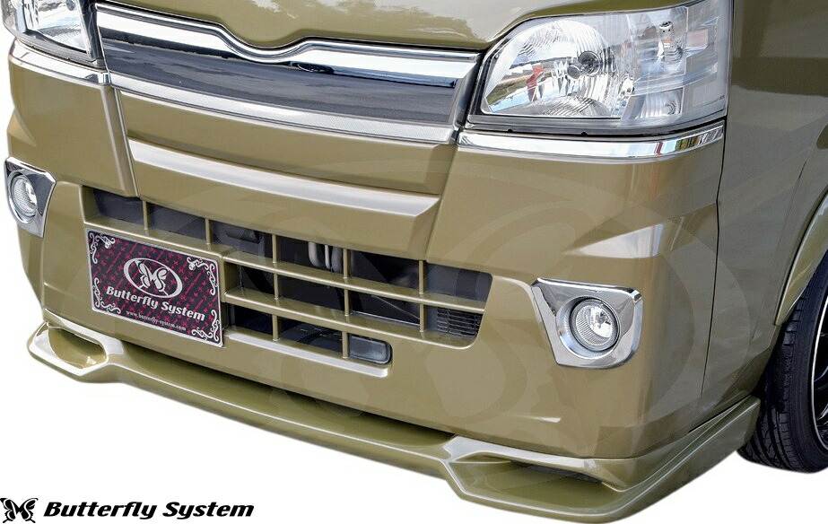 【M’s】 ハイゼットトラック 前期 S500P 2WD S510P 4WD (2014.09-2021.11) Butterfly System GLANZ FLAP フロントフラップスポイラー FRP (未塗装) バタフライシステム グランツフラップ エアロ パーツ カスタム 外装 部品 改造 社外 軽トラック ダイハツ HIJET TRUCK