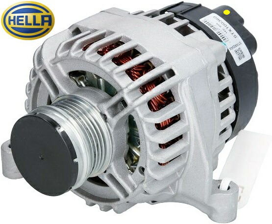 【M’s】 フィアット アバルト グランデプント プントエヴォ 199 (1.4L) HELLA オルタネーター ダイナモ 12V 120A 純正OEM パーツ 部品 補修 消耗品 エンジン 電装品 FIAT ABARTH GRANDE PUNTO EVO 51854903 52003527 51788658 8EL012-430-891 8EL012430891