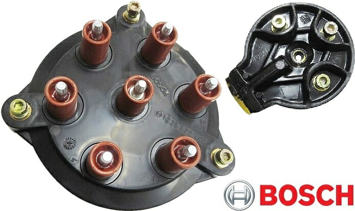 【M’s】 W124 ベンツ 300E 300TE 300CE 直6 (M104) BOSCH ディスビキャップ x1 + ディスビローター x1 セット OEM ボッシュ パーツ 部品 エンジン メルセデス S124 C124 A124 AMG ミディアムクラス Eクラス 1041580102 1041580002 1235522427 1041580231 1234332427