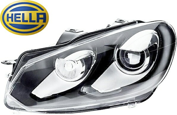 【M's】 VW GOLF6 ゴルフ6 5K 517 AJ5 (2008.10-2016.5) HELLA バイキセノン ヘッドライト ヘッドランプ 左側 純正OEM パーツ 部品 外装 社外品 補修 バイ キセノン ライト ランプ 日本仕様 VOLKSWAGEN フォルクスワーゲン 5K2-941-753B 5K2-941-751C 5K2941753B 5K2941751C
