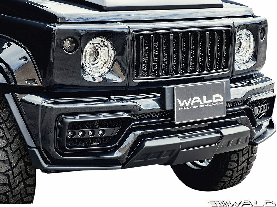 【M's】 ジムニーノマド JC74W (2025.4-) WALD フロントバンパースポイラー ABS 未塗装 ヴァルド バルド エアロ パーツ 部品 改造 新型 現行 外装 社外 カスタム ドレスアップ エクステリア エアロキット スズキ SUZUKI JIMNY NOMADE ジムニー 74ノマド JC74 5ドア バンパー
