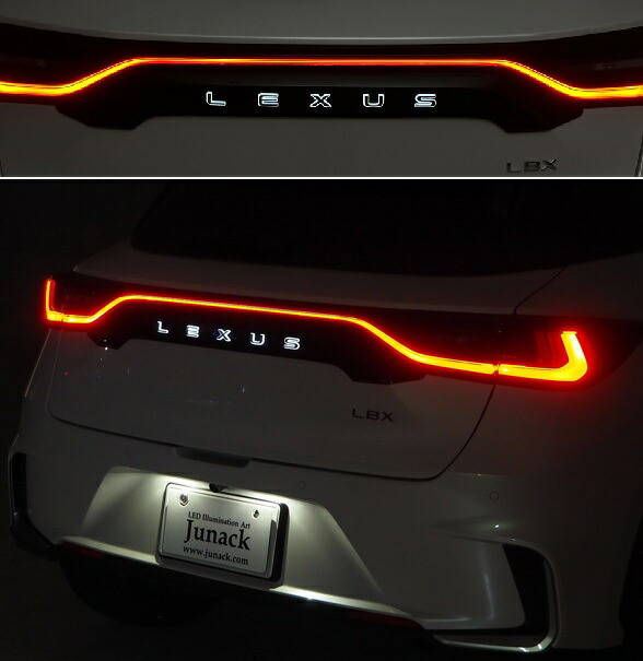 【M's】 LEXUS レクサス LBX MAYH10 MAYH15 (2023.11-) Junack LEDトランスワード イルミネーション リアエンブレム用 (ホワイト) ジュナック 社外 パーツ 部品 外装 カスタム ドレスアップ エクステリア イルミ 新型 現行 レクサスLBX LTW-L1W-NA LTW-L1W-WH LTW-L1W-BK|エムズパーツshop 店
